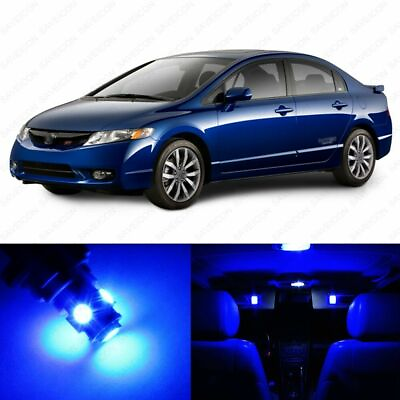#ad 10 x Blue LED Lights Interior Package For Honda CIVIC 2006 2012 Pry Tool $10.99