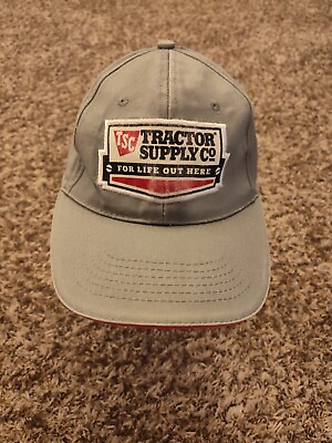 #ad Tractor Supply Co Hat Adult Mens Gray Strap Back Cap Adjustable $9.99