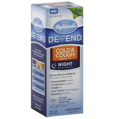 #ad Cold and Cough Medicine by Hyland#x27;s Defend Nighttime Syrup for Dry Cough 8oz $14.99