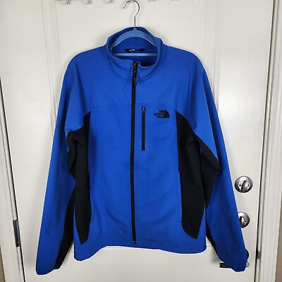 #ad The North Face Men#x27;s Soft Shell Jacket Full Zip Wind Water Resistant Blue Size M $50.46