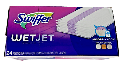 #ad Swiffer Wet Jet Mopping Pads Microfiber Cleaning Floor Hardwood 24 Pads Surface $19.99
