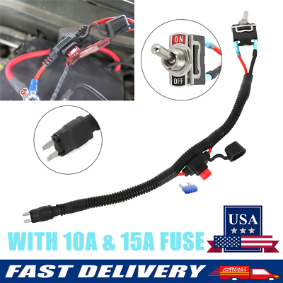 #ad Universal Automotive Switched Fuse Equipped With 10A amp;15A Fuse For MINI Fuse 14quot; $9.29