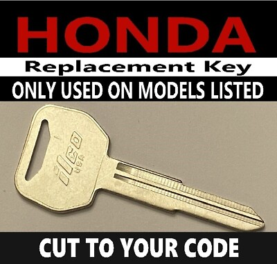 #ad Honda Replacement Key Cut to Code 8 digit Codes 21232131 22313231 $13.49