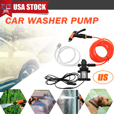 High Pressure Electric Car Washer Pump Wash 12V Clean Kit Portable 100W 160PSI #ad $37.99