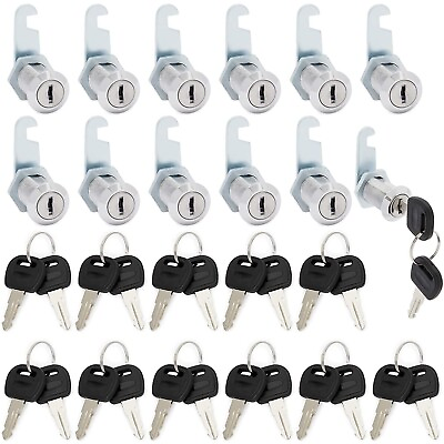 #ad 12 Pack Cam Lock 1 1 8” Cabinet Toolbox Safe Drawer RV Lock Camper Replacement $18.89