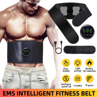 #ad EMS Abdominal ABS Fit Muscle Stimulater Training 15 Gears Fitness Workout Belt $20.99