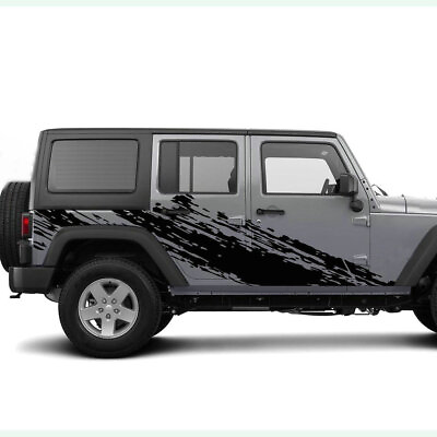 #ad Graphics Mud Splash Car Sticker Side Decals For Jeep Wrangler Unlimited Rubicon $89.99