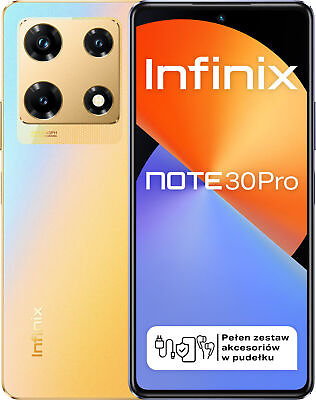 #ad Infinix Note 30 Pro 8256GB Dual SIM 4G Android Mobile Phone Gold Brand New $429.57