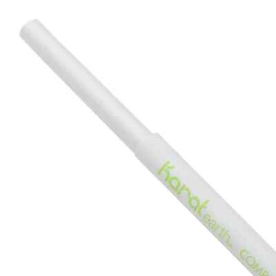 #ad Karat Earth 7.75quot; Giant Paper Straw 7mm Wrapped White 2000 ct KE C9330W $60.75