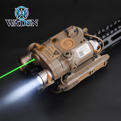 #ad WADSN Airsoft PEQ15 LA5C UHP Green IR Laser LED Light Pressure Switch Flashlight $23.00
