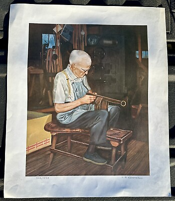 #ad Vintage MEL KESTER Signed Limited Edition Print Man Craftsman In Shop 222 583 $74.99