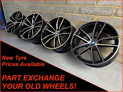#ad BMW 18quot; 3 Series G20 G21 2 4 Series Genuine 662M Black Polished Alloy Wheels GBP 985.00