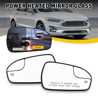 #ad Heated Side Mirror Glass For Ford Fusion 2013 2020 Right Left 2PCS Passenger $24.69