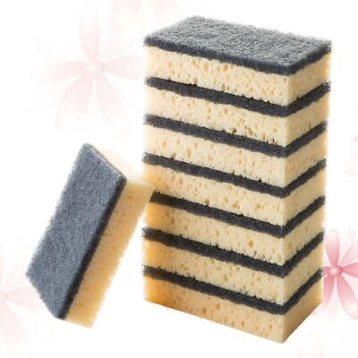 #ad 8 PCS Sponge for Cleaning Heavy Duty Suede Cleaner Scrubber $7.55
