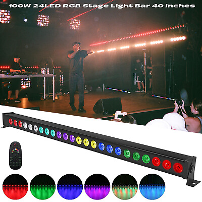 #ad 100W Stage Light Bar 24LEDs RGB Wall Washer Light Bar DMX Dj Lights Bar 40Inches $75.99