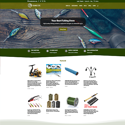 #ad Fishing Gear Dropshipping Store Turnkey Dropship Business Website $119.00