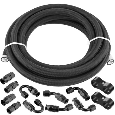 #ad PTFE Nylon Rubber Fuel Line Hose 20FT High Pressure 300PSI in 8mm ID $54.59