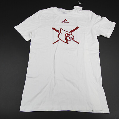 #ad Louisville Cardinals adidas Amplifier Short Sleeve Shirt Men#x27;s White New $22.30
