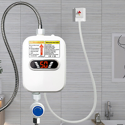 #ad 3500W Electric Tankless Water Heater Instant Hot Water Heater for Sink amp; Shower $36.99