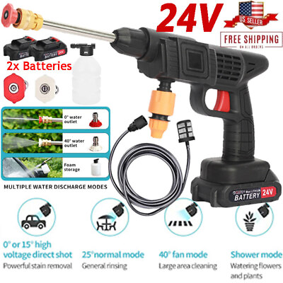 #ad Cordless Pressure Washer 24V Rechargeable 1.5Ah Battery Powered Cleaner for Home $37.99