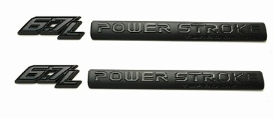 #ad 4pcs Black 6.7L Powerstroke Emblem for 6.7 L POWER STROKE Turbo Side Badge $32.99