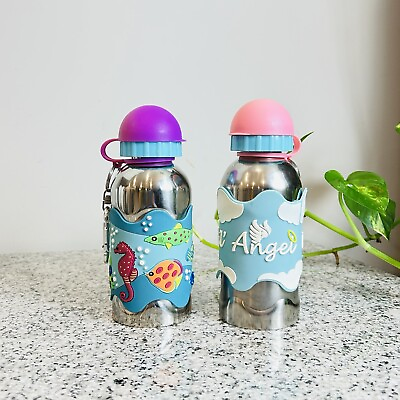 #ad 2 Stainless Steel Kids Children#x27;s Teal Water Hydration Bottle $11.99