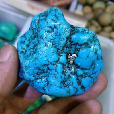 #ad 1 Natural Turquoise Rough Gemstone Blue Crystal Turquoise Loose Stone BEST $2.35
