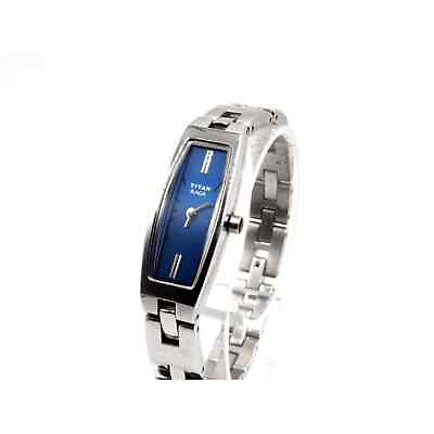 #ad #ad Ladies Titan Raga Quartz Watch New Battery Blue Dial Silver Tone $25.00