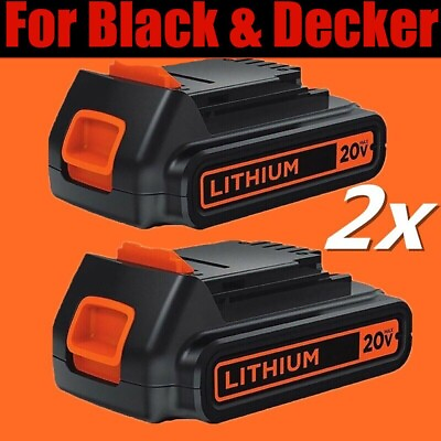 #ad #ad 2 Pack 20V Battery 1.5Ah for BlackDecker 20V Max Lithium Battery LBXR20 LB20 US $28.00