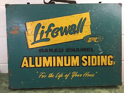 #ad Antique Lifewall Aluminum Siding Salesman Demonstrator Case $225.00