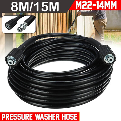 #ad High Pressure 3200PSI Washer Hose 26 50ft M22 Power Washer Extension Hose $18.99