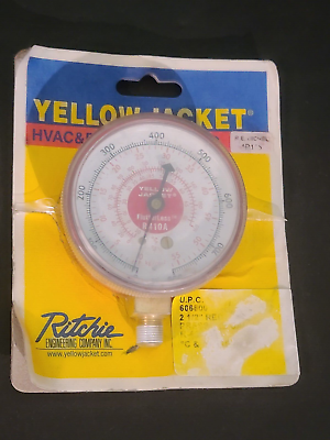 #ad Yellow Jacket 49035 Gauge 2 1 2 Dia Red Pressure 0 800 kg cm2 psi Ritchie R 410A $36.00