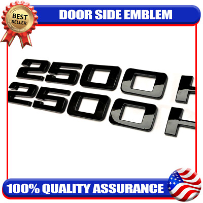 #ad #ad 2PC BLACK 2500HD FOR CHEVY SILVERADO DOOR FENDER EMBLEM BADGE DECAL NAMEPLATE $17.99