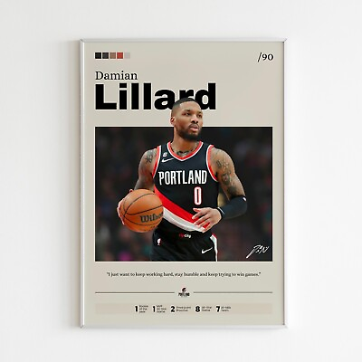 #ad #ad Damian Lillard poster Portland art Basketball print Lillard Portland Print $41.31