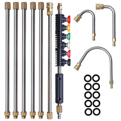 #ad Xiny Tool Pressure Washer Extension Wand 10 Pack Power Washer Lance with 5 At... $45.23