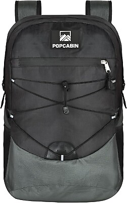 #ad Lightweight Packable Backpack Foldable Waterproof Bag 35L Storage Black $16.99