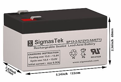 #ad 12V 3.5AH Battery Replacement for Mighty Max ML3 12 by SigmasTek $15.99