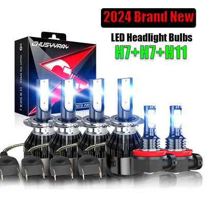 #ad H7 H7 H11 6X LED Headlight Fog Light Bulbs For Mercedes Benz ML350 2003 2015 $29.99