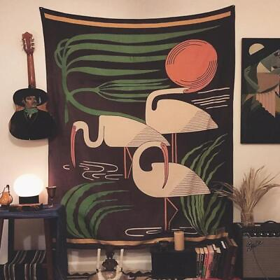#ad Vintage Bohemian Wall Hanging Tapestry Minimalist Hippie Background Cloth Decor $12.98
