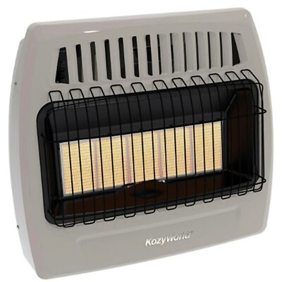 #ad 30k BTU Kozy World 3 Plaque Natural Gas Infrared Vent Free Wall Heater $214.99