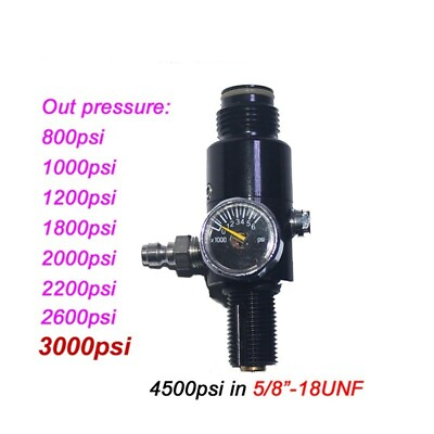#ad Paintball PCP HPA 4500psi Compressed Air Tank Regulator Valve Output Pressure $36.90