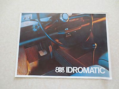 #ad #ad 1960s Fiat 850 Idromatic transmission advertising brochure AU $20.00