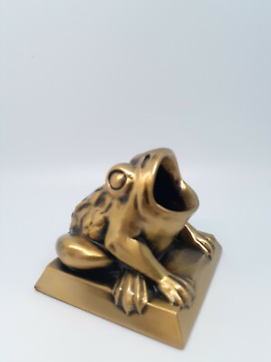 #ad Frog Figurine made by A.C.R. LTD Master Craftsman in Metal $7.99