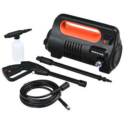 #ad 1800PSI Portable Electric Pressure Washer 1.96GPM 1800W W Hose Reel Orange $79.99