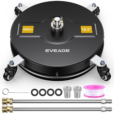 EVEAGE 16.5quot; Black Pressure Washer Surface CleanerStainless Steel Power Wash... #ad $210.69