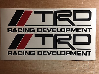 #ad TRD Racing Development 2 PACK 9quot; BLACK Emblem Vinyl Sticker Decal VVT i Supra $4.95