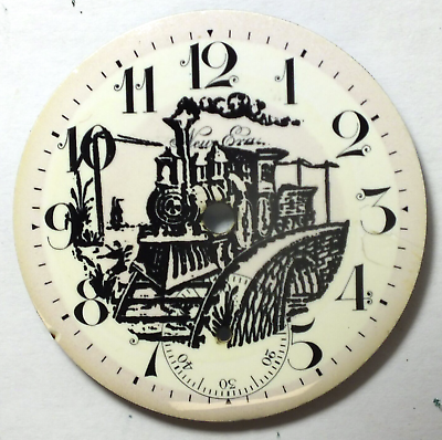 #ad New York Standard 18 S 4 4 0 Steam Train Color Pocket Watch Porcelain Dial LW415 $45.00