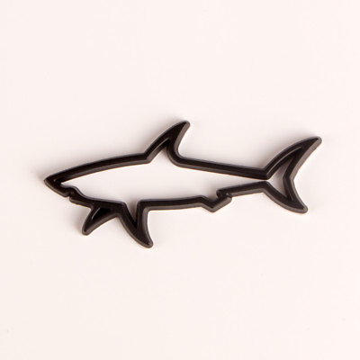 Black Metal Fin Shark Parts Side Fender Emblem Car Badge Sticker Accessories #ad #ad $5.99