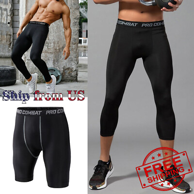 #ad #ad ON SALE Mens Compression Base Layer Workout Leggings Gym Sports Training Pants $15.99