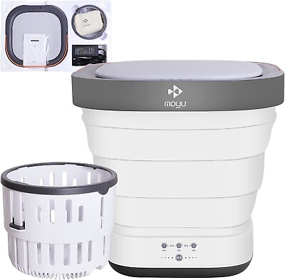 Portable Washing Machine Mini Washer with Drain Basket Foldable Small Washer $80.00